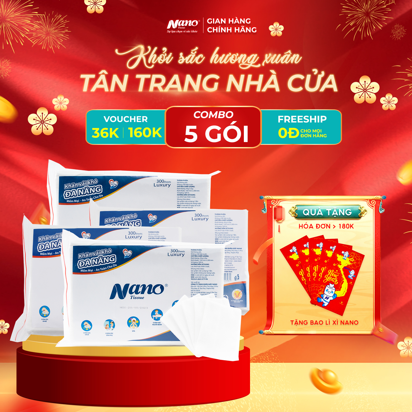 Khăn vải khô đa năng Nano